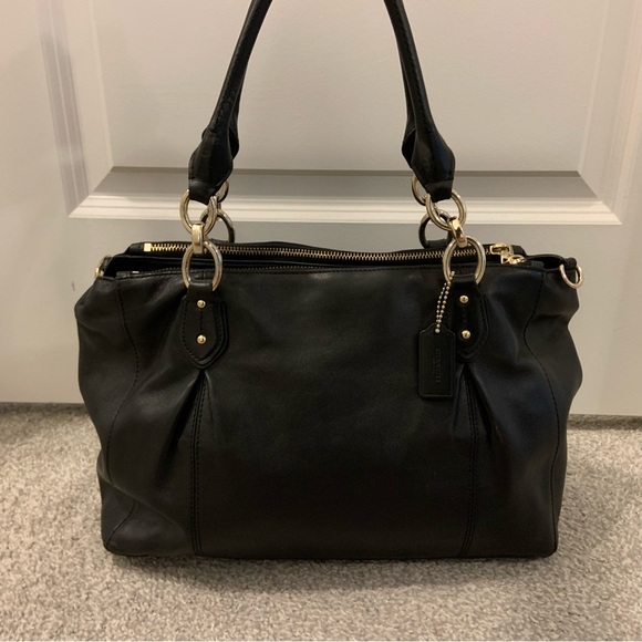 Black Leather Coach Purse - Picture 3 of 9